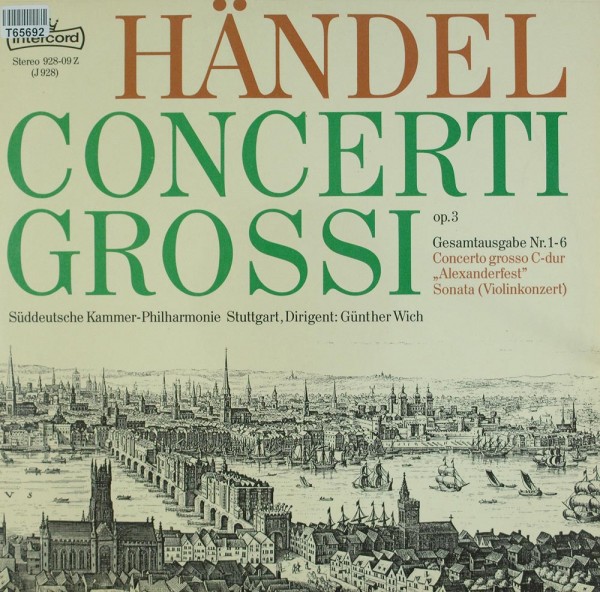 Georg Friedrich Händel, Süddeutsche Kammer-: Concerti Grossi Op. 3 Gesamtausgabe Nr. 1-6 / Concerto