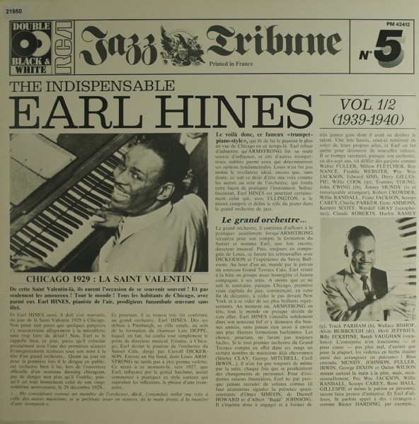 Hines, Earl: The Indispensable Earl Hines Vol. 1/2 (1939-1940)
