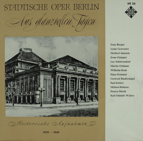 Various: Städtische Oper, Berlin - Aus Glanzvollen Tagen