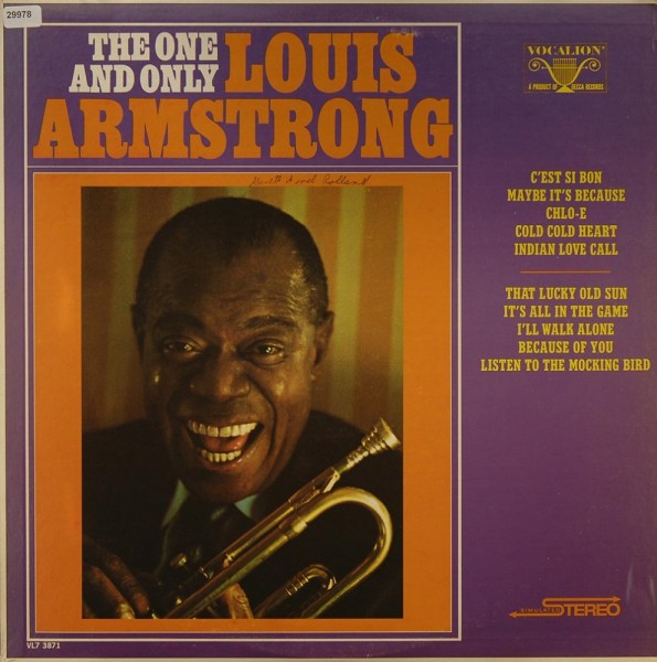 Armstrong, Louis: The One and Only Louis Armstrong