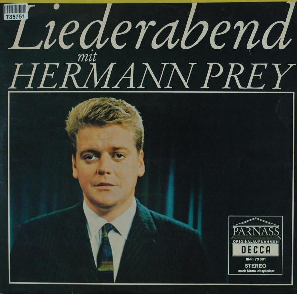 Hermann Prey: Ein Liederabend Mit Hermann Prey