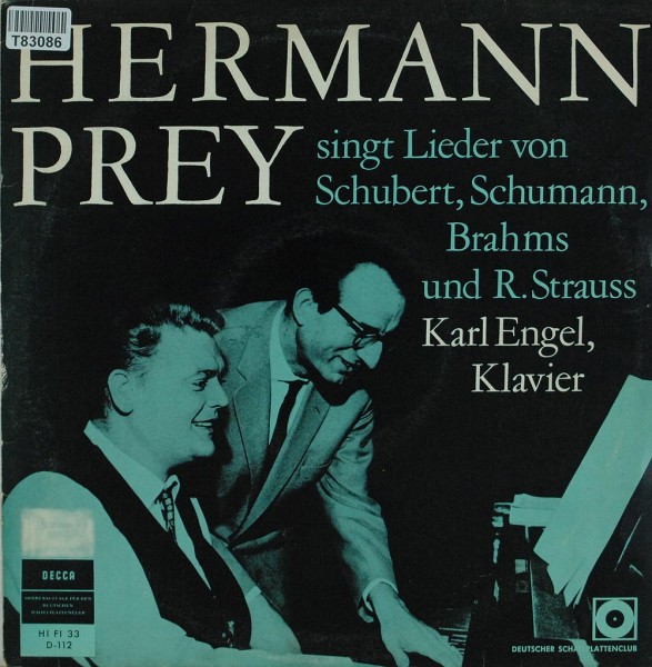 Hermann Prey: Singt Lieder Von Schubert, Schumann, Brahms und R. Strau
