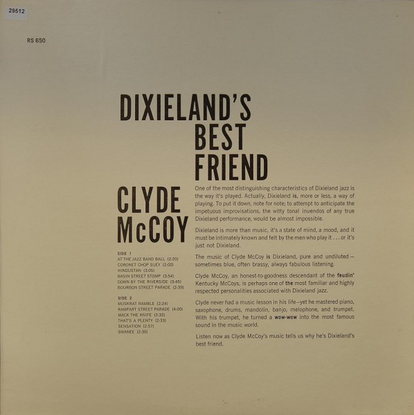 McCoy, Clyde: Dixieland`s Best Friend