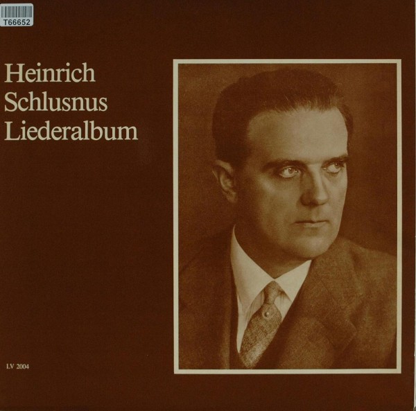 Heinrich Schlusnus, Franz Rupp: Liederalbum