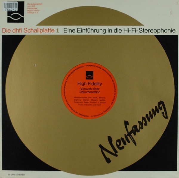 Various: Die dhfi Schallplatte 1 Eine Einführung in die Hi-Fi-St