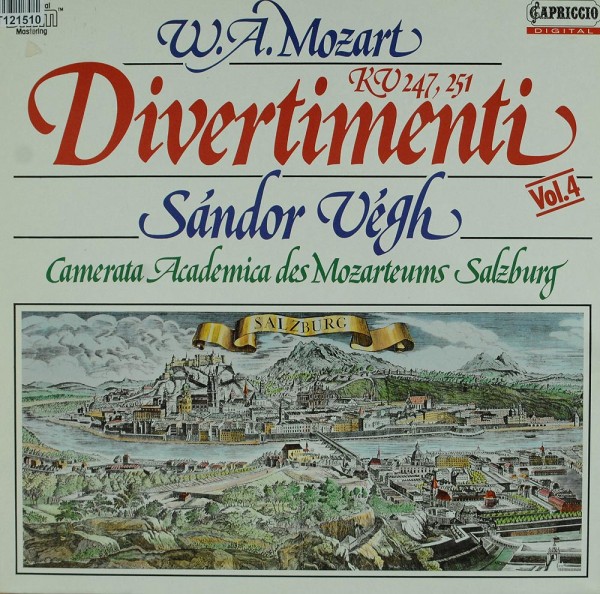 Wolfgang Amadeus Mozart - Sándor Végh, Camer: Divertimenti Vol. 4
