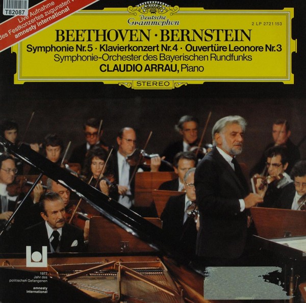 Ludwig van Beethoven · Leonard Bernstein / S: Symphonie Nr. 5 · Klavierkonzert Nr. 4 · Ouvertüre Leo