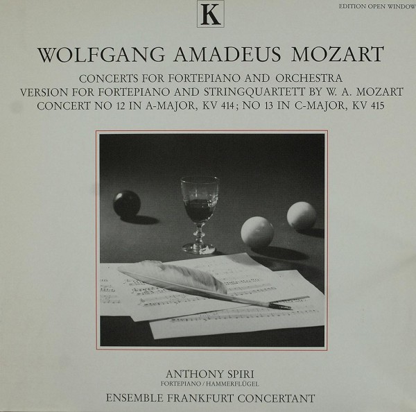 Wolfgang Amadeus Mozart, Anthony Spiri, Ense: Concerts For Fortepiano And Orchestra - Version For Fo