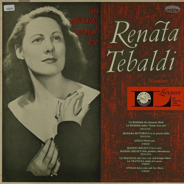 Tebaldi, Renata: Operatic Arias for Soprano (Operatic Recital No.2)