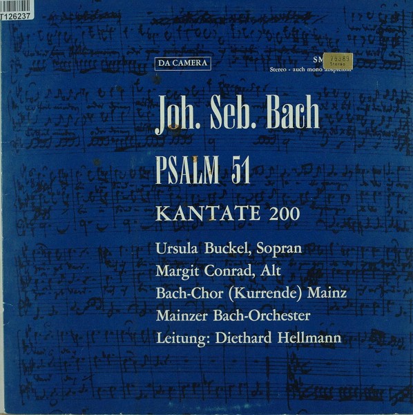 Johann Sebastian Bach - Ursula Buckel, Margi: Psalm 51 Kantate 200
