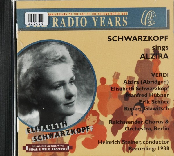 Elisabeth Schwarzkopf: Schwazkopf singt Alzira