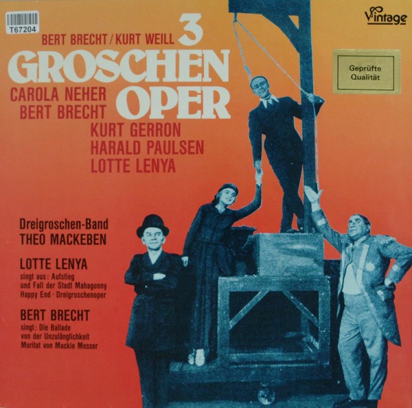 Bertolt Brecht / Kurt Weill, Carola Neher, : 3 Groschen Oper