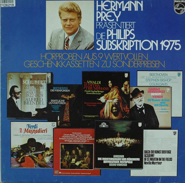 Hermann Prey: Philips Subskription 1975