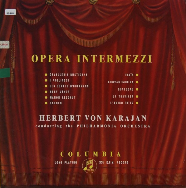 Karajan: Opera Intermezzi