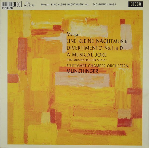 Wolfgang Amadeus Mozart - Karl Münchinger, S: Eine Kleine Nachtmusik / Divertimento No. 1 In D (A Mu