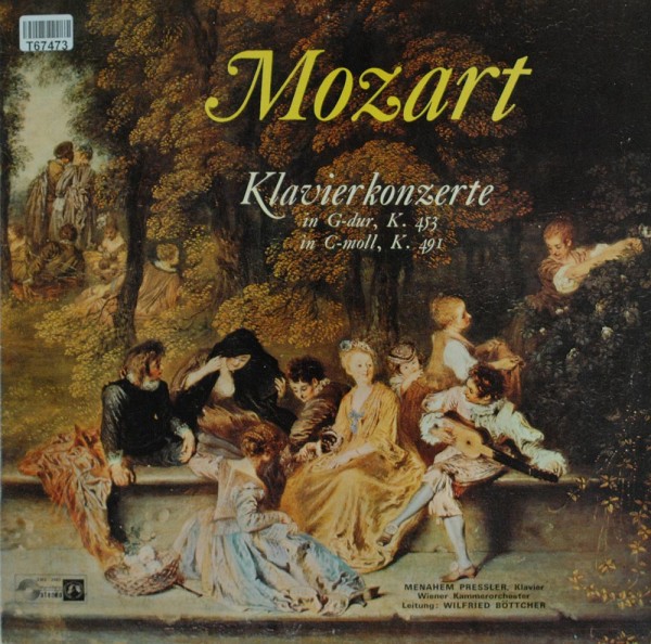 Wolfgang Amadeus Mozart – Menahem Pressler,: Klavierkonzerte - In G-dur, K. 453 / In C-moll, K. 491