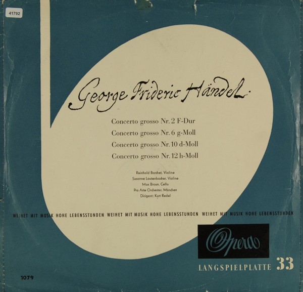 Händel: Concerto Grosso Nr. 2, 6, 10 &amp; 12