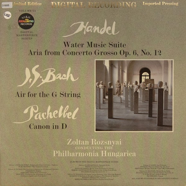 Händel / Bach / Pachelbel: Water Music Suite / Air for G Strings / Canon in D