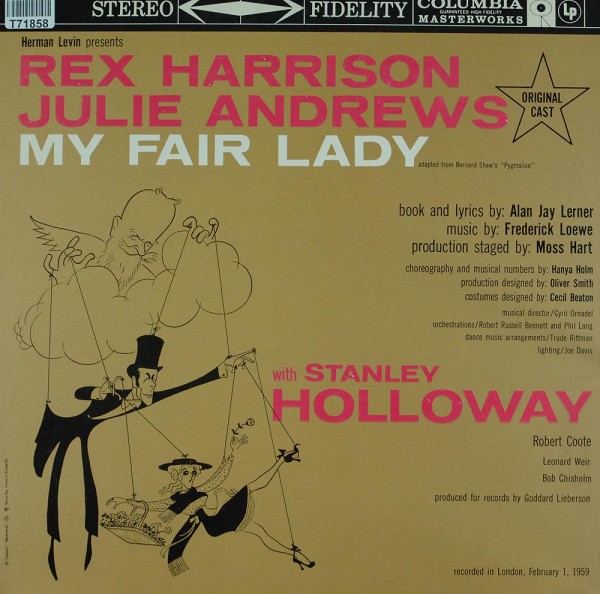Rex Harrison, Julie Andrews With Al Lerner M: My Fair Lady - Original Broadway Cast