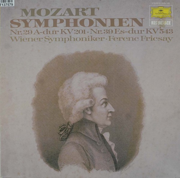 Wolfgang Amadeus Mozart: Symphonien Nr.29 A-dur Kv 201 Nr.39 Es-dur Kv 543