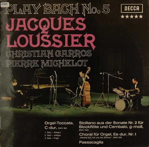 Loussier, Jacques: Play Bach No. 5