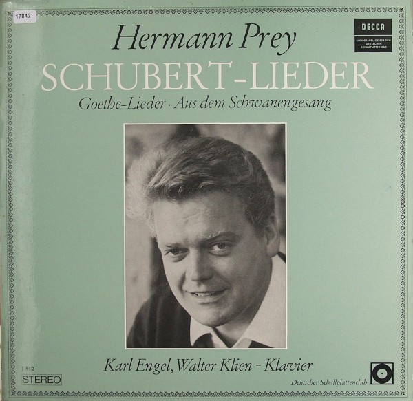 Schubert: Hermann Prey singt Schubert-Lieder
