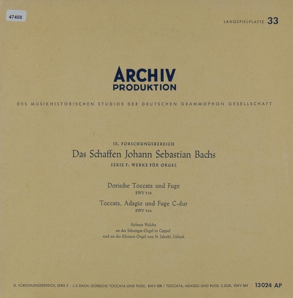 Bach: Werke für Orgel BWV 538 &amp; BWV 564