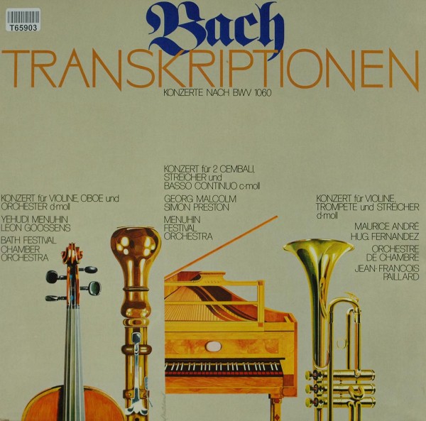 Johann Sebastian Bach: Transkriptionen - Konzerte Nach BWV 1060