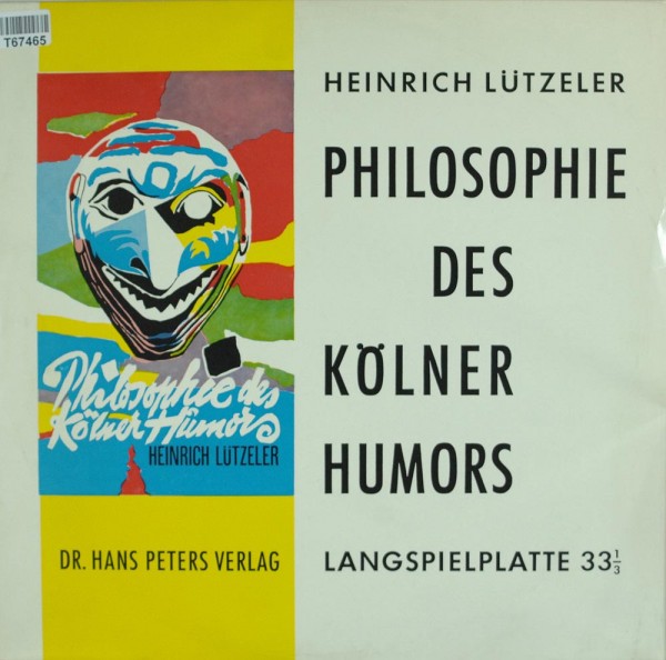 Heinrich Lützeler: Philosophie Des Kölner Humors