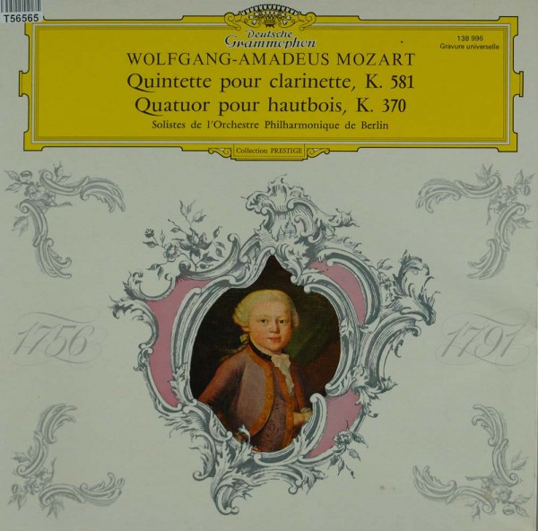 Wolfgang Amadeus Mozart, Philharmonische Solisten Berlin: Quintette Pour Clarinette, Kv 581 ∙ Quatuo