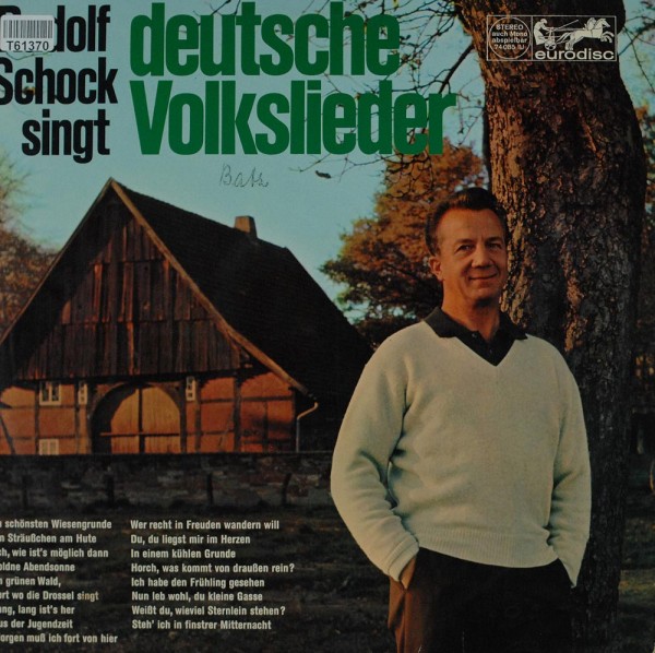 Rudolf Schock: Rudolf Schock Singt Deutsche Volkslieder