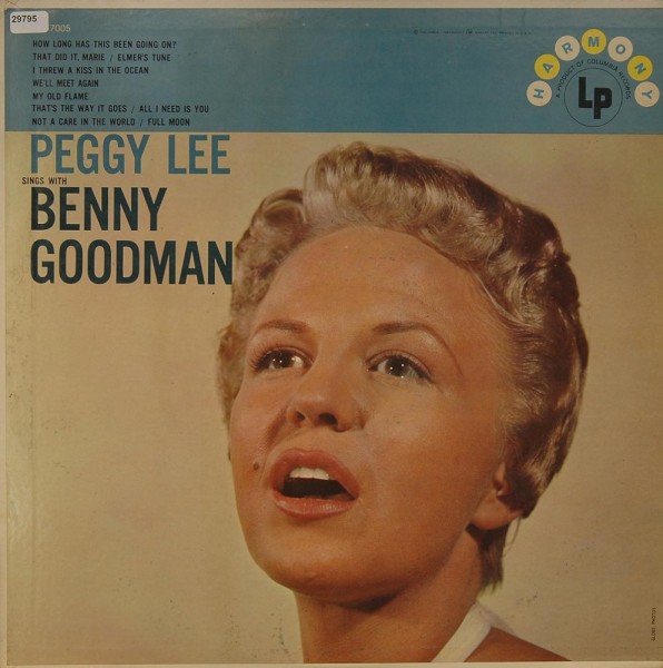 Goodman, Benny / Lee, Peggy: Peggy Lee sings with Benny Goodman