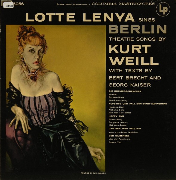 Lenya, Lotte: Lotte Lenya sings Berlin - Songs by Kurt Weill