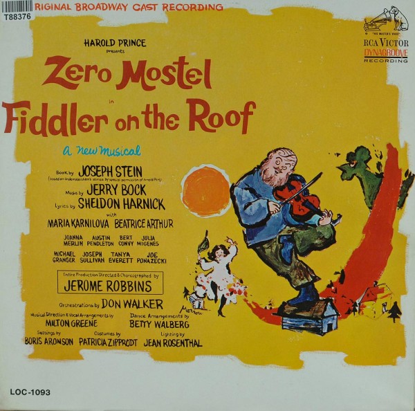 &quot;Fiddler On The Roof&quot; Original Broadway Cast: Zero Mostel In Fiddler On The Roof (The Original Broad