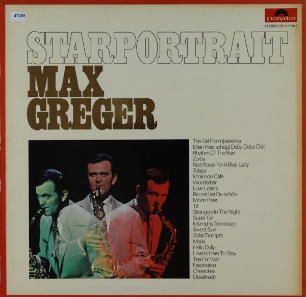 Greger, Max: Starportrait