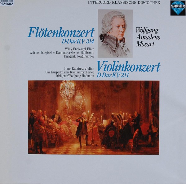 Wolfgang Amadeus Mozart, Willy Freivogel, Wü: Flötenkonzert D-Dur KV 314 / Violinkonzert D-Dur KV 21