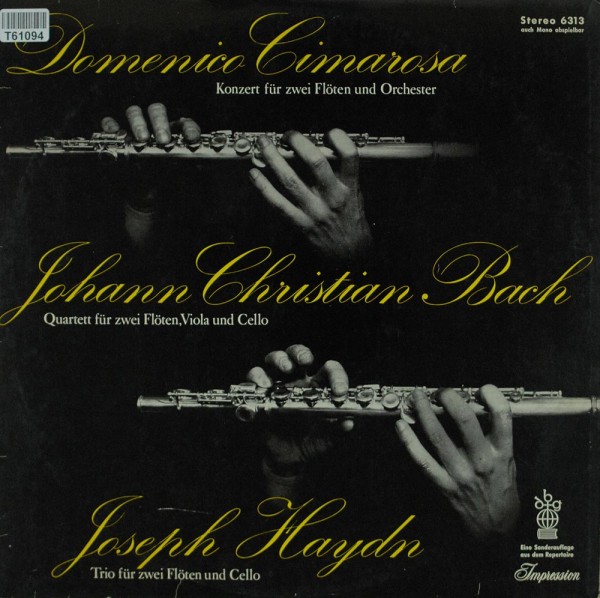 Domenico Cimarosa / Johann Christian Bach / Joseph Haydn: Konzert Für Zwei Flöten Und Orchester / Qu