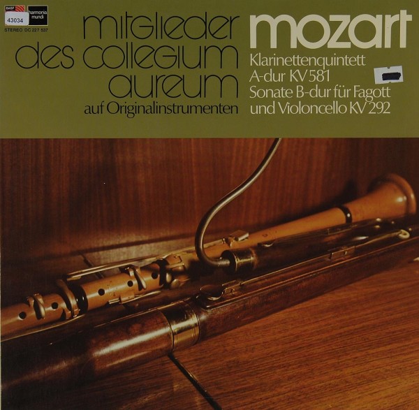 Mozart: Klarinettenquintett / Sonate Fagott &amp; Violoncello