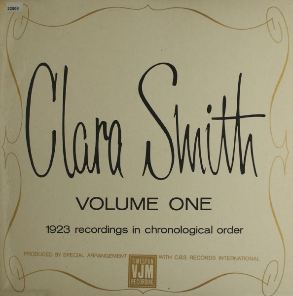 Smith, Clara: Volume One 1923
