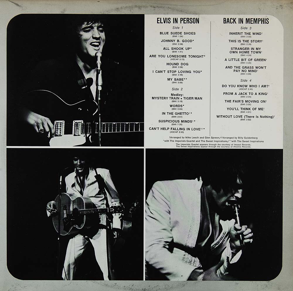 Presley, Elvis: Back in Memphis - From Memphis to Vegas ...