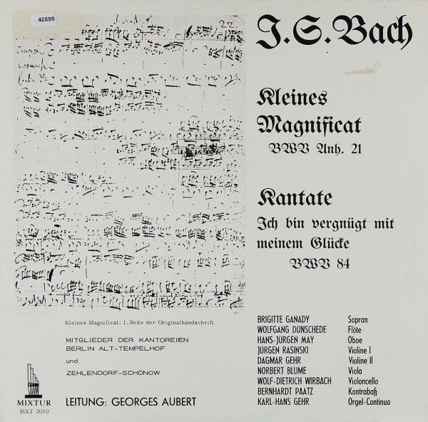 Bach: Kleines Magnificat BWV Anh. 21 / Kantate BWV 84