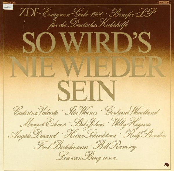 Various: So wird´s nie wieder sein (ZDF Gala 1980)