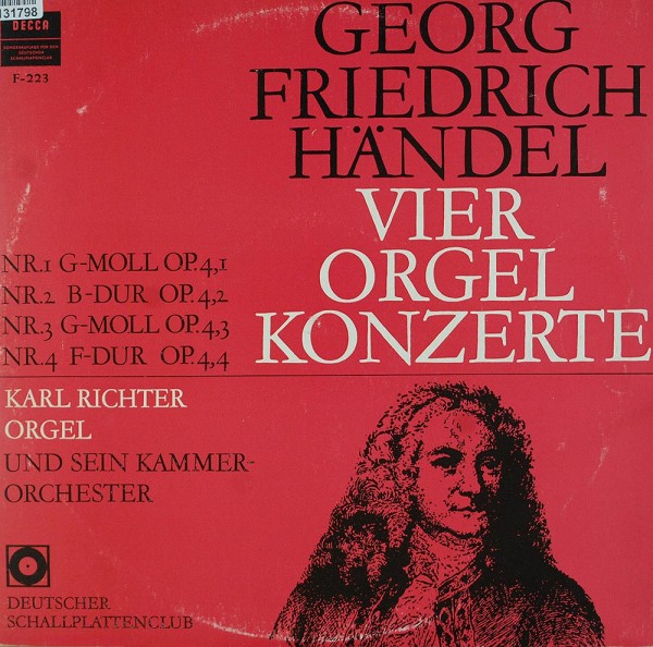 Georg Friedrich Händel: Vier Orgel Konzerte