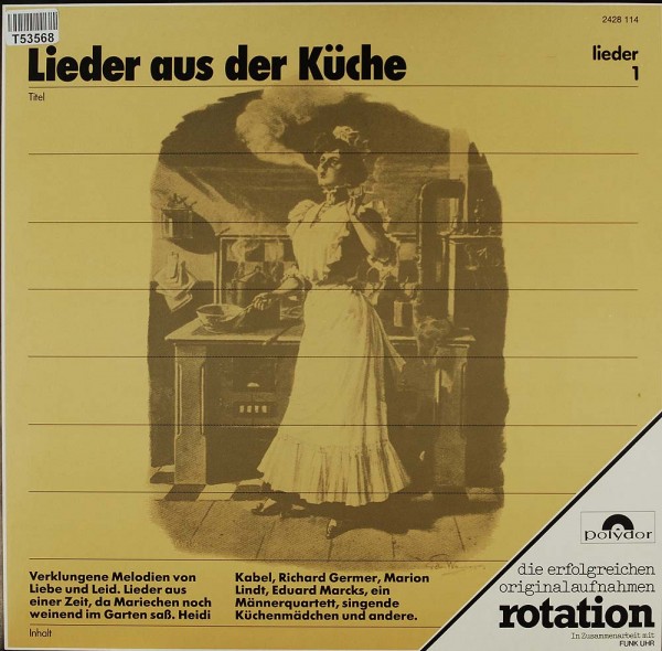 Various: Lieder Aus Der Küche - Verklungene Melodien Von Li