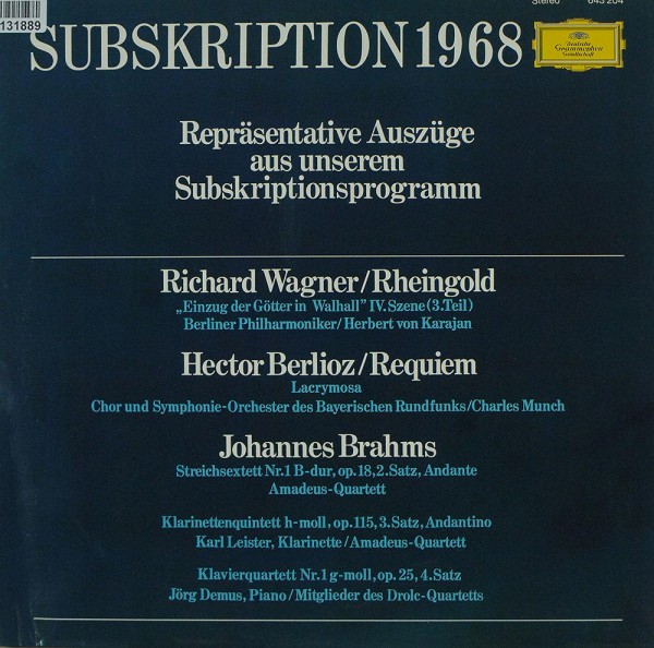 Various: Subskription 1968