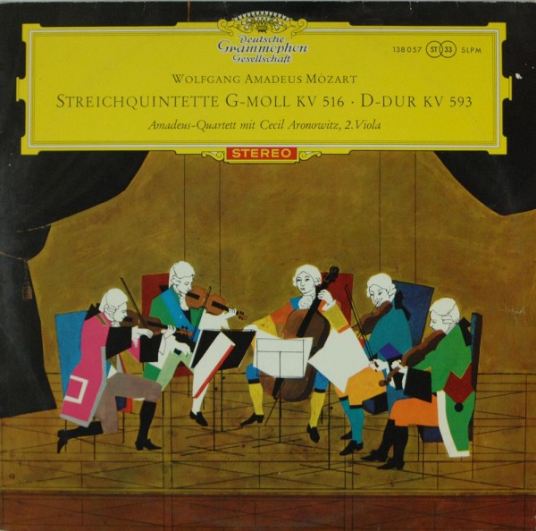 Wolfgang Amadeus Mozart, Amadeus-Quartett, : Streichquintette G-Moll KV 516 • D-Dur KV 593