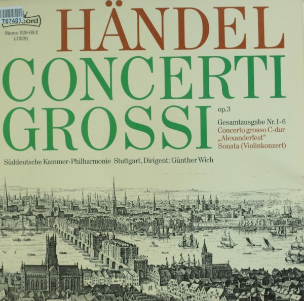 Georg Friedrich Händel, Süddeutsche Kammer-: Concerti Grossi Op. 3 Gesamtausgabe Nr. 1-6 / Concerto