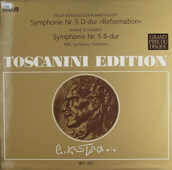 Mendelssohn / Schubert: Toscanini Edition (Symphonies Nr.5 D-dur)