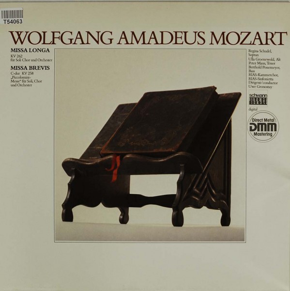 Wolfgang Amadeus Mozart - Regina Schudel, Ulla Groenewold, Peter Maus, Berthold Possemeyer, …: Missa
