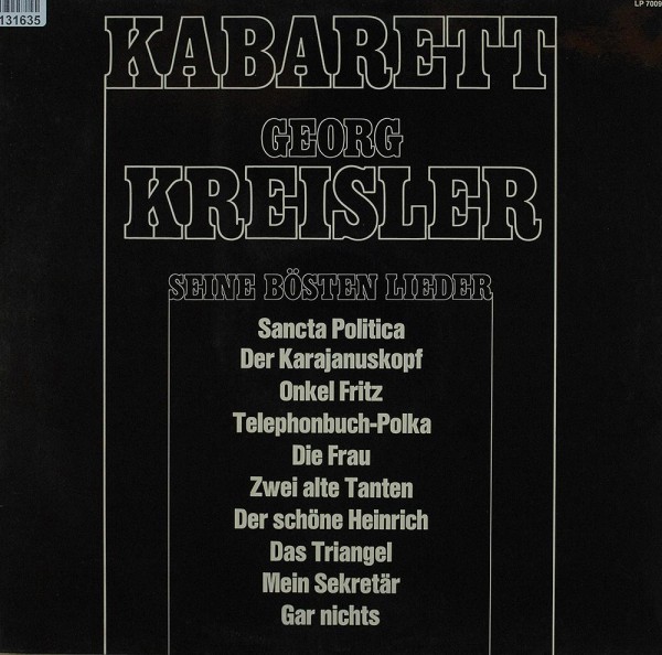 Georg Kreisler: Kabarett - Seine Bösten Lieder